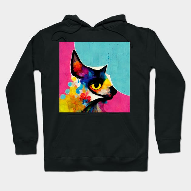 Abstract Cat Hoodie by n23tees